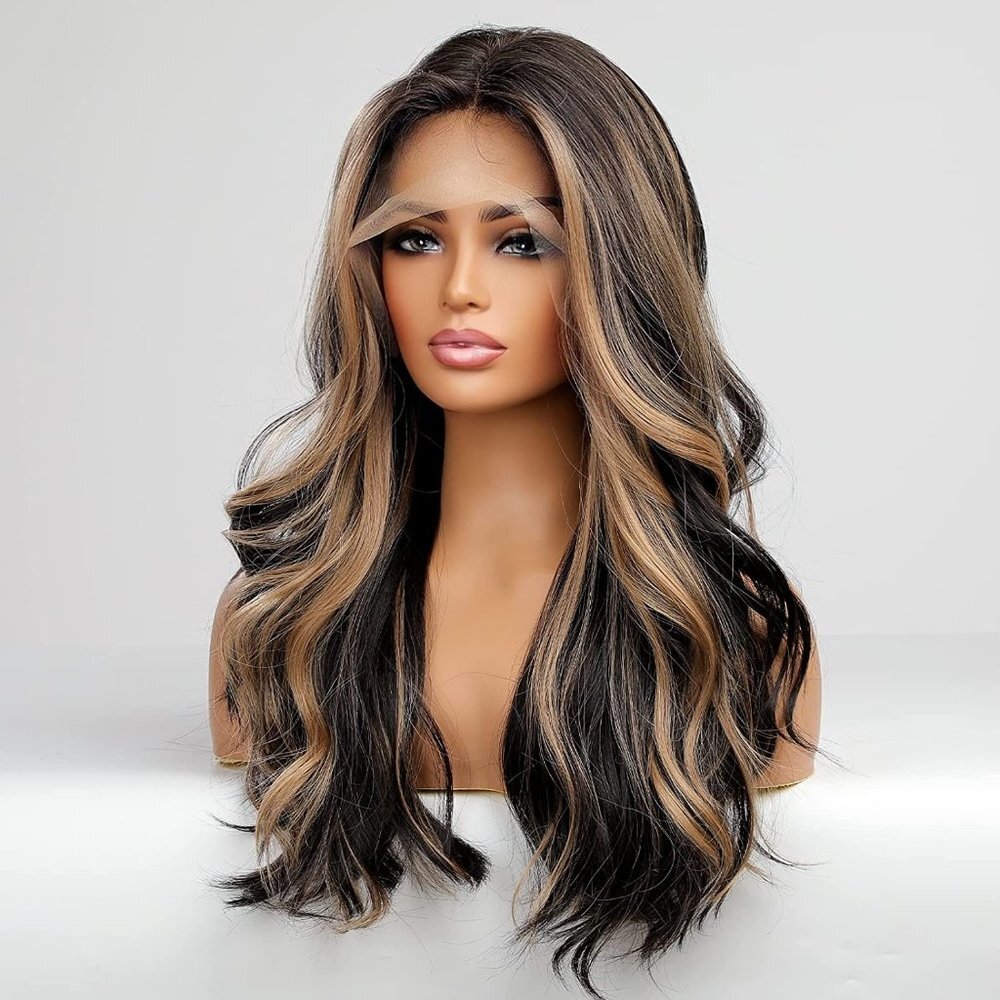 Black with Highlight Lace Wig